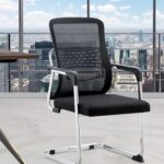 Ergonomic office Chrome visitor chair