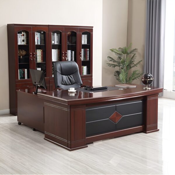 1.6m Executive Mahogany Office Desk