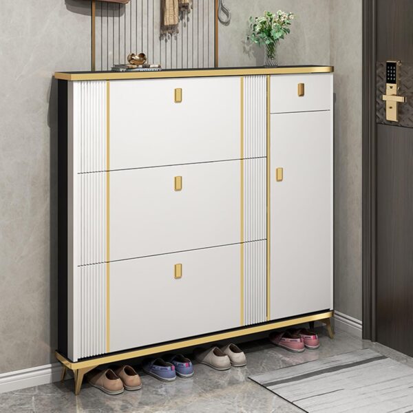Modern Ultra Thin Shoe Rack Storage Grey Design