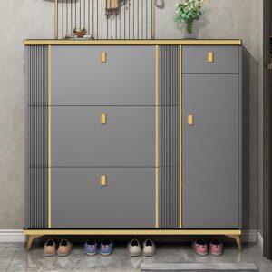 Modern Ultra Thin Shoe Rack Storage Grey Design