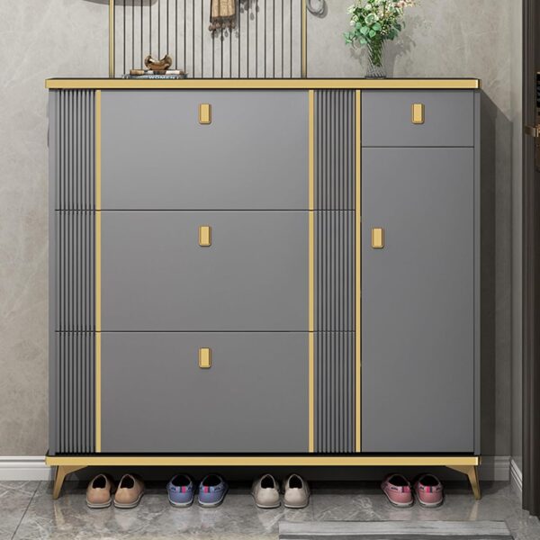 Modern Ultra Thin Shoe Rack Storage Grey Design