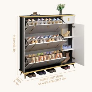 Modern Ultra Thin Shoe Rack Storage Grey Design