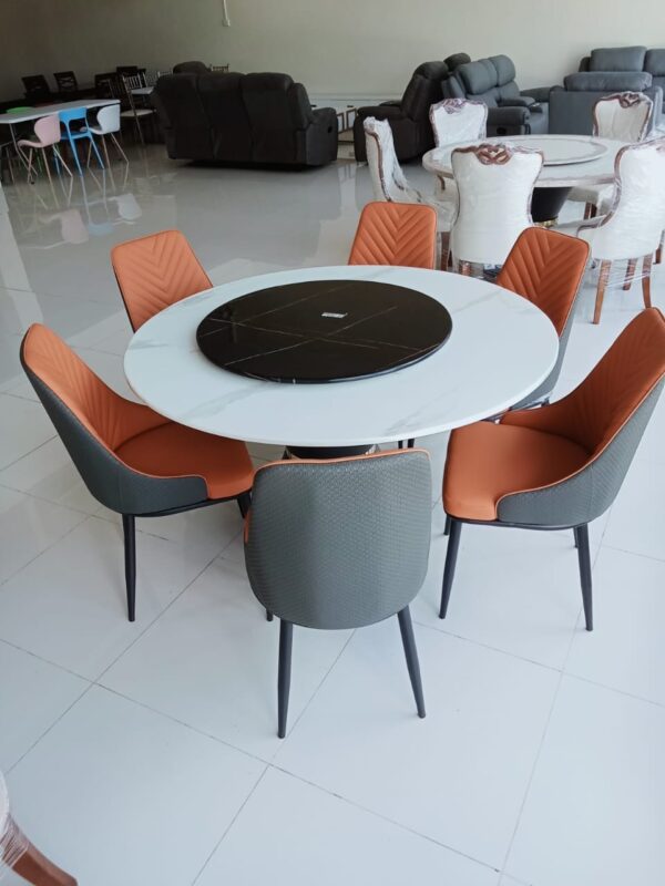 Gold-Plated Stone Marble Dining Table
