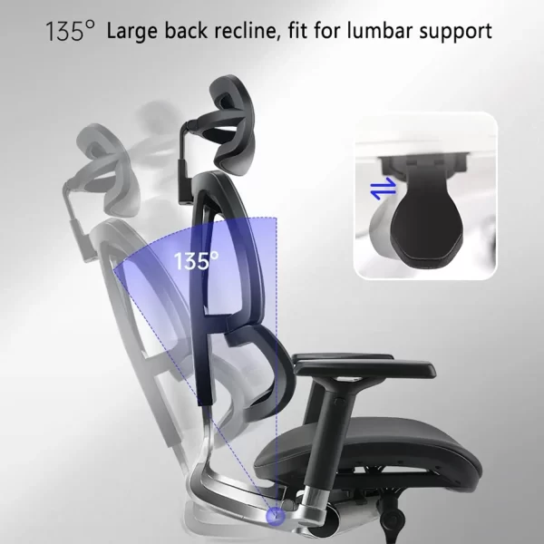 Ergonomic Orthopedic Leather Executive Office Chair