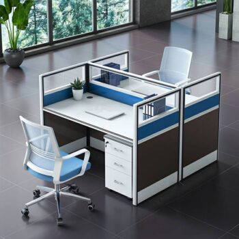 ALPHA BS98 2-Way Workstation Desk (Blue)