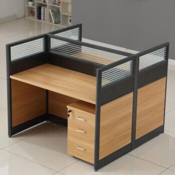 ALPHA BS98 2-Way Workstation Desk (Brown)