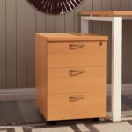 EZRA 3-Drawers Mobile Cabinet (Cherry)