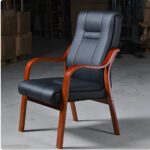 VOC56 Visitor Chair with Wooden Arms