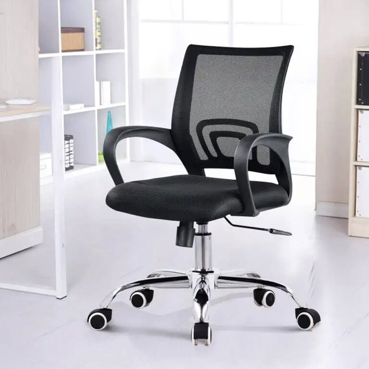 Secretarial Black Mesh Office Chair